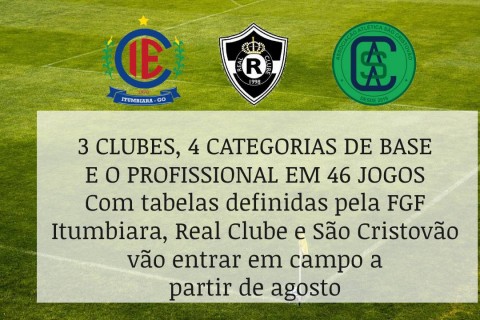 COM JOGOS DE TERÇA A SÁBADO, CLUBES DE ITUMBIARA VÃO DISPUTAR 46 JOGOS EM COMPETIÇÕES DA FGF